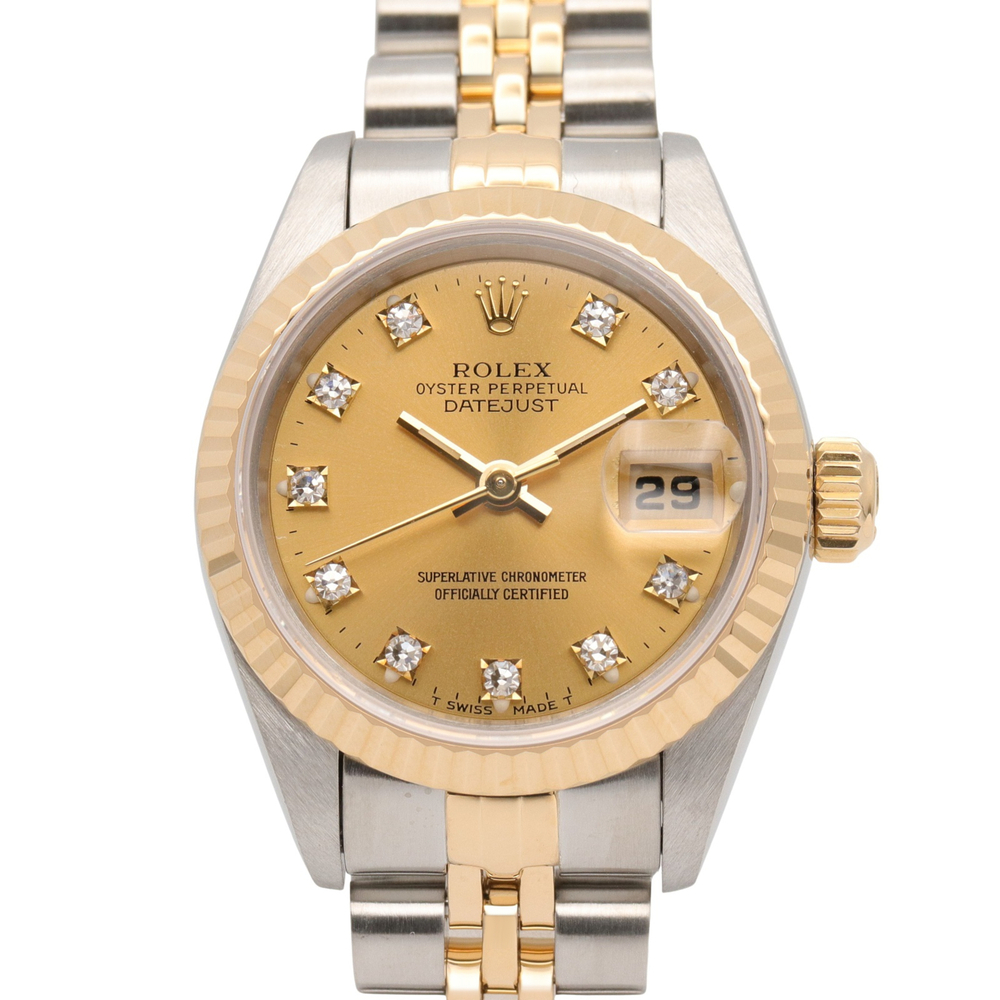 Rolex Datejust 10P Diamond S-serial Watch, 18K (Yellow Gold) Stainless Steel,...